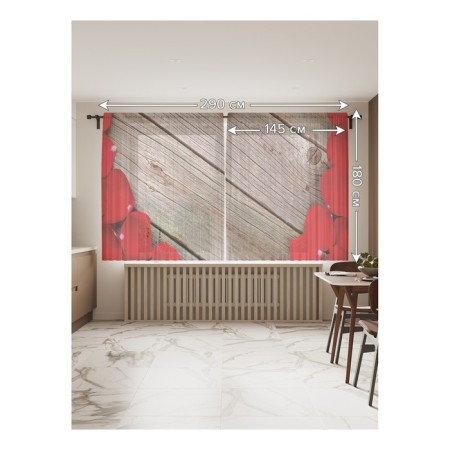 Photo "heart from roses", size 145x180 cm, 2 pcs-1