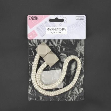 Picked up for curtains "pebbles", d = 3 × 51 cm, milk color-2