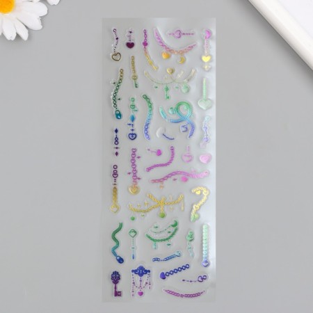 Stick plastic silver overflows "days and night" mix 8x20.5 cm-2