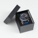 Men's watch, D-4.6 cm, with chronograph, 3 atm, luminous, blue