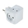 SP-4-W, 4 sockets, 16 A, without salary, white, white