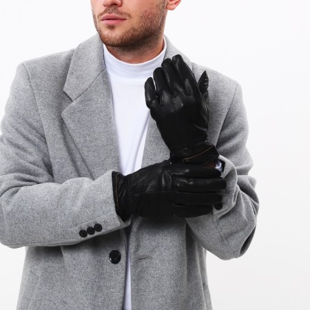 Gloves male, dimensionless, with insulation, black color-3