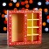 Box for 8 sweets + chocolate, with a window, "Christmas tree toys", 17.7 x 17.85 x 3.85 cm
