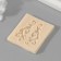 Silicone "monogram" 4.5x1.7 cm mix