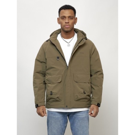 Male spring jacket, size 48, dark beige color-5