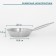 Hanna Knövell stainless steel pan, d = 22 cm, h = 5.5 cm, wall thickness 0.6 mm, handle length 21.5 cm, induction