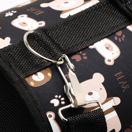Bag - carrying for animals "Bear", black, size m, 40 x 21 x 27 cm-4