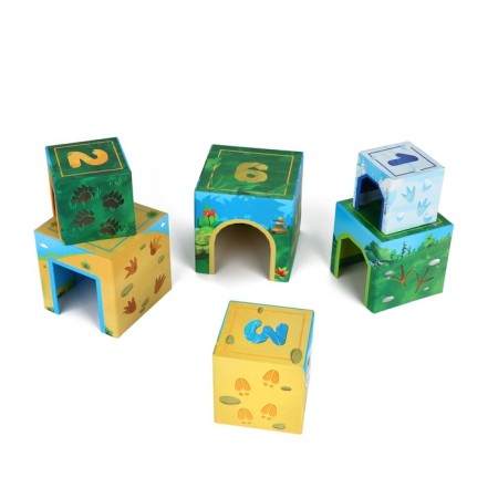 Board game "Smart cubes. Study animals ", 1+-6