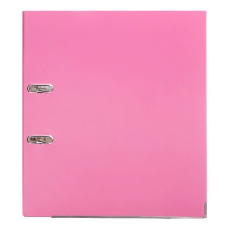 A4, 75 mm, calligrata registrar folder, PVC, embossing "Len", metal edging, pocket for a spine, assembled, assembled, mix-2