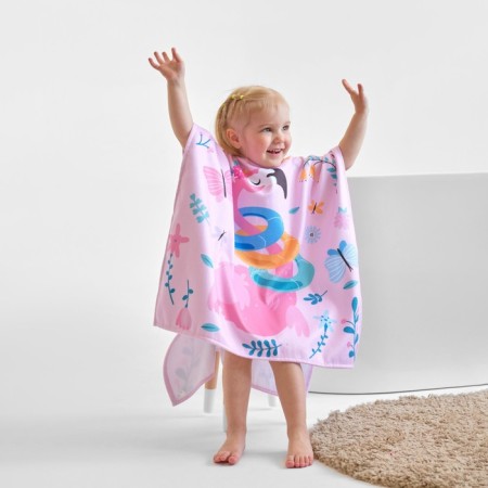 POPENCHE towel children's terry crumb I "flamingo" 60x120 cm, 50% HL, 50% PE-5