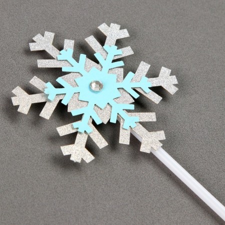 Set for decorating the Cake "Snowflakes", 3 pcs., Blue color-1