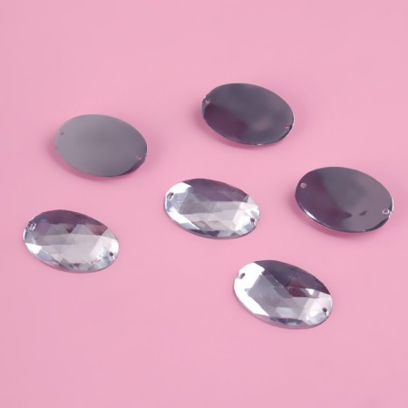 Rhound rhinestones "Oval", 18 × 25 mm, 6 pcs-1