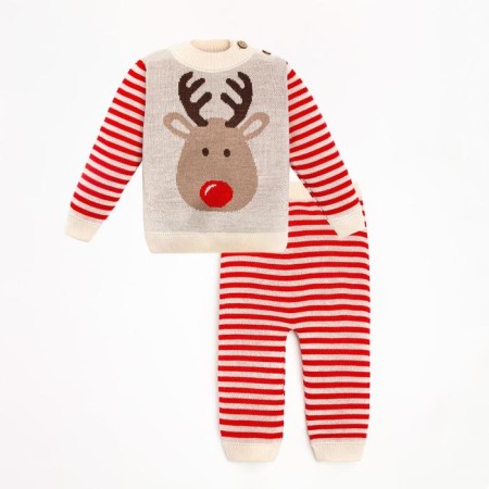 Cost Knitted baby Me "Deer" Growth 86-92 cm