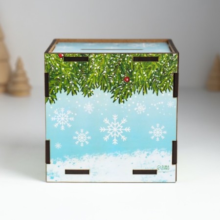 New Year's Pig a Pig Cube "Magic Gift" 10x10x10 cm-4