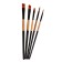 Set of brushes nylon 5 pieces: 2 round, 3 flat