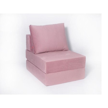Armchair-bed "Octa", size 75x100 cm, dusty rose, velor color