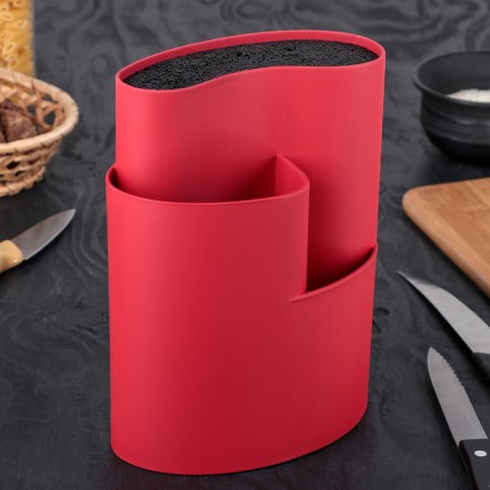 Stand for knives and cutlery "Neo", 18 × 11 cm, red color