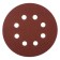 Circle of abrasive grinding bison 35562-125-180, perforated, P180, 125 mm, 5 pcs.