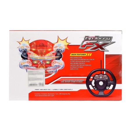 Crowded radio -controlled "Strokach", wheels backlight, works from the battery. Blue color-8
