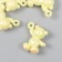Decor for creativity Plastic "Pension Bear with a loop" Directly yellow 3x1.4x3.1 cm