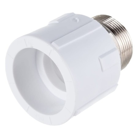 Combined "Politek" coupling, polypropylene, 50 mm x 1/2 ", external thread-2