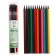 Pencils 12 colors in a tube, hexagonal, plastic