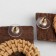 Vacanda earrings in square, beige-brown color