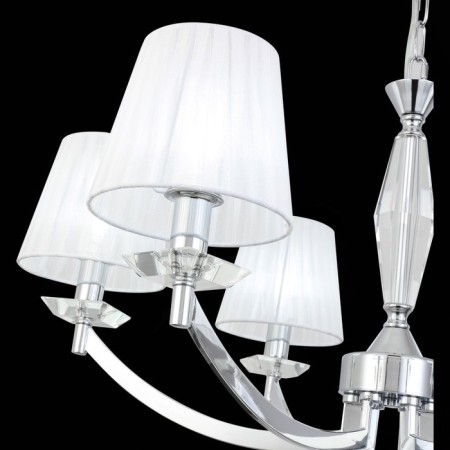 Suspension lamp ST LUCE. SL1756.103.06. Bello. 6x40 watts, E14, 78x78x35 cm, chromium color-6