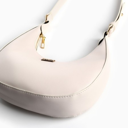 Women's bag made of artificial leather, 22x23x6 cm, beige color-5