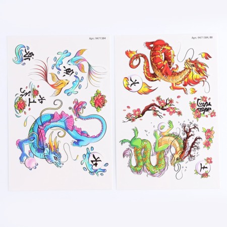 Set for creativity "Tattoo. Symbol of the year 2024. Dragons "-1