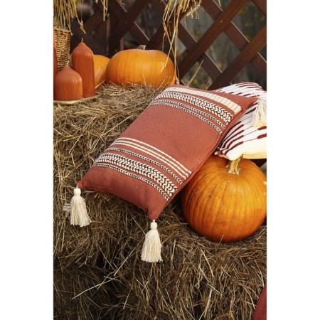 Decorative pillow with embroidery Braids Ethnic, size, 30x45 cm-1