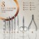 Manicure set "Metallic", 8 items, in a case, bronze color