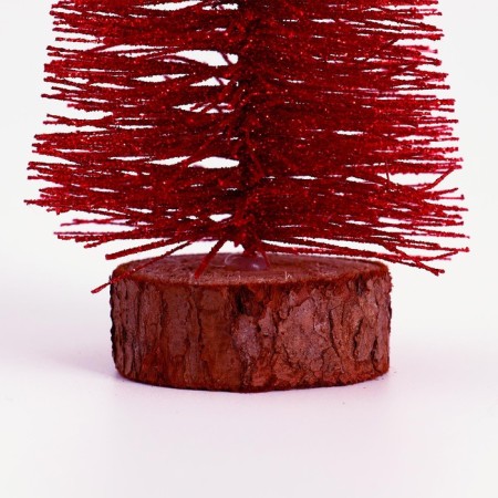 New Year's decor "Christmas tree in red color with sparkles" 8 × 8 × 15 cm-2
