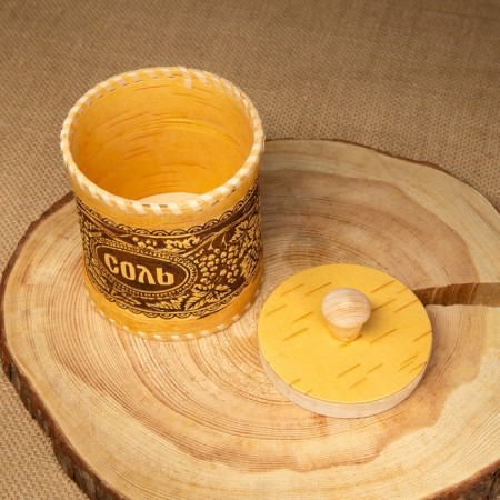 TUES "Currant", salt, D - 10 cm, 14.5 × 10.5 cm, birch bark-3