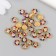 Decor for creativity plastic "Flower color crystals" set 30 pcs gold mix 0.8x0.8 cm