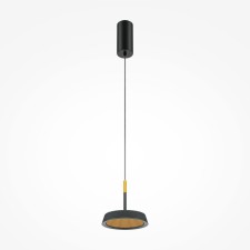 Suspended Light Maytoni Mod041PL-L15GB3K, LED, 12W, 15.3x15.3x327 cm, 650lm, black color and gold