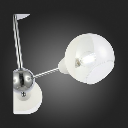 Ceiling EVOLUCE lamp. Sle102702-03. Giorte. 3x40 W, E14, 61x61x33.5 cm, chromium color-7