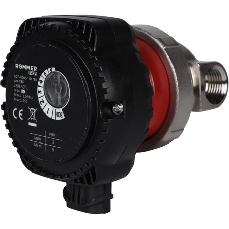 Circulation pump Rommer RCP-0005-151780, 9 W, pressure 1.7 m, 0.6 l/min, for DHW