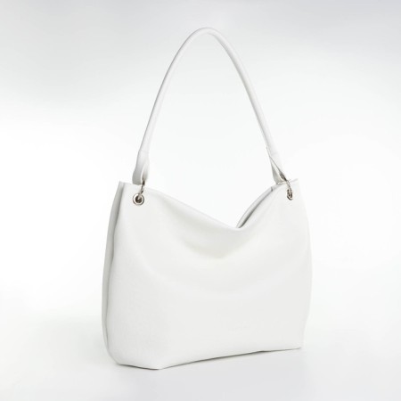 Load bag with a zipper, textura, large size, white color-2