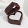Casket for rings "heart", white pillow, dark tree