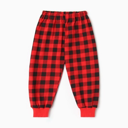 Pajamas for a boy, red color, height 92 cm-5