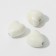 Ceramic beads "heart" 12 mm, (set of 3 pcs.), Beige color