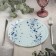 Black dining plate Magistro "Dali", D = 25 cm, blue color