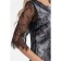 Female dress, size 42, gray color, black
