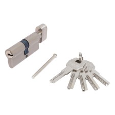 The cylinder mechanism standard MAX, 70 mm (35x35V), 5 keys, key/turntable, matte nickel 1024813