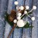 Decor "Winter charm" apples of berries in white cones, 22 cm