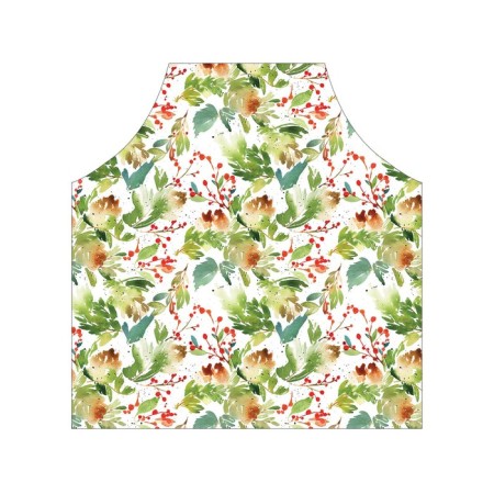 Apron kitchen with a photo print "Watercolor New Year", adjustable, size OS-1