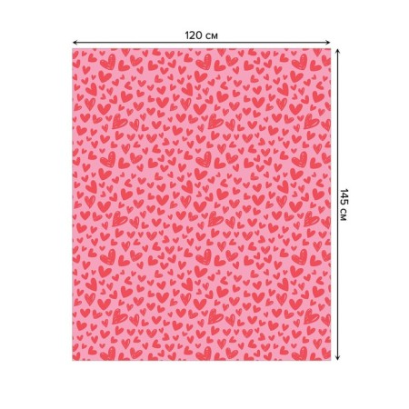 The tablecloth on the table "Hearts of love", rectangular, Saten, size 120x145 cm-1