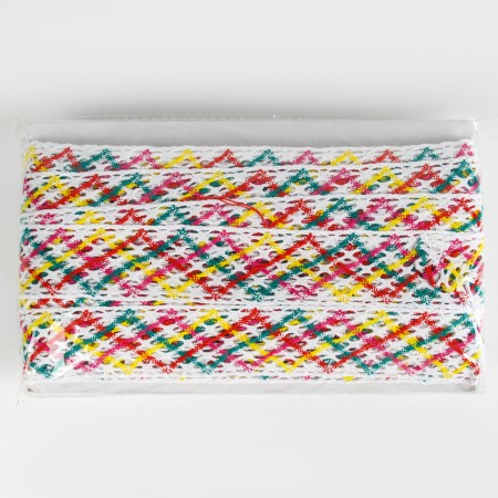 Multi -colored braid “zigzag”, width 4 cm, in package 25 m-3