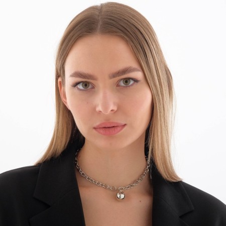 Necklace "chain" ball, color silver, l = 35 cm-2